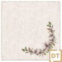 Guardanapo de Mesa Linho Decortextil Off Com Flores 45cm x 45cm