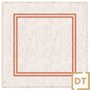 Guardanapo De Mesa Linho Decortextil Off Com Laranja 45cm x 45cm