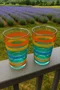 Jogo 02 Copos Acrílico Multicolorido 590 ml