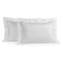 Jogo 02 Fronhas Contessina 300 Fios Bambu Trussardi Branco 50 x 90 cm