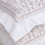Jogo 02 Fronhas Flora 300 Fios Trussardi Branco/Brown 50 x 70 cm