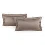 Jogo 02 Super Fronhas Girelli Bambu 300 Fios Trussardi Nocciola 50 x 90 cm