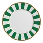 Jogo 06 Pratos Rasos Stripe Verde Alleanza Cerâmica 29 cm