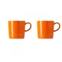 Jogo 2 Canecas Espresso 100ml Le Creuset Laranja