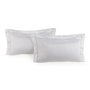 Jogo 2 Fronhas Girelli Bambu 300 Fios Trussardi Branco/Platino 50 x 90 cm