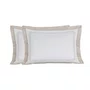 Jogo 2 Fronhas Mondello 600 Fios Trussardi Branco e Moonbean 50cm x 70cm