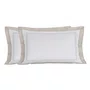 Jogo 2 Super Fronhas Mondello 600 Fios Trussardi Branco e Moonbean 50cm x 90cm