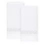 Jogo 2 Toalhas Lavabo Bordadas Festons Linho Yves Delorme Paris 40 x 60 cm