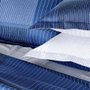 Jogo 3 peças Capa de Edredom Queen Tennis Stripes 300 Fios Boss Home Azul Marinho