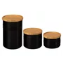 Jogo 3 Potes com Tampa Herméticos Le Creuset Black Onix