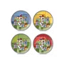 Jogo 4 Pratos Sobremesa Paese Mio Egan Italy Coloridos 19 cm