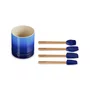 Jogo 5 Peças Espátulas e Porta Utensílios Le Creuset Azure