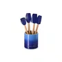 Jogo 5 Peças Espátulas e Porta Utensílios Le Creuset Azure