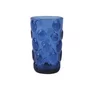 Jogo 6 Copos Altos em Vidro Bolhas Azul 350 ml