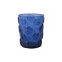 Jogo 6 Copos Baixos em Vidro Bolhas Azul