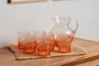 Jogo 6 Copos Baixos em Acrílico Bambu Laranja 415 ml