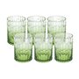 Jogo 6 Copos Baixos em Acrílico Bambu Verde 415 ml