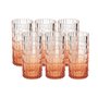 Jogo 6 Copos Long Drink em Acrílico Bambu Coral 590 ml