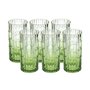 Jogo 6 Copos Long Drink em Acrílico Bambu Verde 590 ml