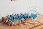 Jogo 6 Copos Long Drink em Acrílico Bolas Azul 590 ml