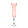 Jogo 6 Taças de Espumante Cristal Kleopatra Bohemia Rose Quartz 172 ml