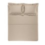 Jogo Cama Casal Cetim 300 Fios Fortore Trussardi Nocciola 2,20 X 2,60 m
