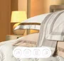Jogo Cama Casal Lara 300 Fios Egípcio Karsten Branco/Bronze