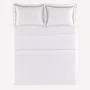 Jogo Cama Casal Lara 300 Fios Karsten Branco/Prata