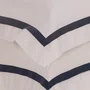 Jogo Cama Casal Vercelli 300 Fios Trussardi Branco e Azul Siciliano 220cm x 280cm