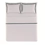 Jogo Cama Casal Vercelli 300 Fios Trussardi Branco e Fogli 220cm x 280cm