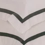 Jogo Cama Casal Vercelli 300 Fios Trussardi Branco e Fogli 220cm x 280cm