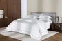 Jogo Cama Queen Girelli Bambu 300 Fios Trussardi Branco e Nocciola 240cm x 280cm