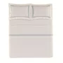 Jogo Cama Queen Rivus Algodão e Linho Trussardi Branco e Azul 240cm x 250cm
