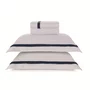 Jogo Cama Queen Vercelli 300 Fios Trussardi Branco e Azul Siciliano 240cm x 280cm