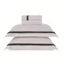 Jogo Cama Queen Vercelli 300 Fios Trussardi Branco e Fogli 240cm x 280cm