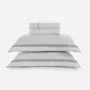 Jogo Cama Super King Lara 300 Fios Karsten Branco/Prata 290cm x 260cm