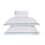 Jogo Cama Super King Valverde 300 Fios Trussardi Branco e Azul 280cm x 280cm