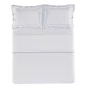 Jogo Cama Super King Valverde 300 Fios Trussardi Branco e Azul 280cm x 280cm