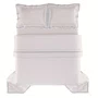 Jogo Capa de Edredom Queen Vlaverde 300 Fios Trussardi Branco e Azul 250cm x 270cm