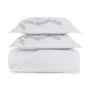 Jogo Colcha Queen Pistacia Egípcio 300 Fios Trussardi Branco 260cm x 280cm