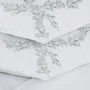 Jogo Colcha Queen Pistacia Egípcio 300 Fios Trussardi Branco 260cm x 280cm