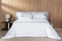 Jogo Colcha Super King Girelli Bambu 300 Fios Trussardi Branco e Platino 310cm x 280cm