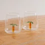 Jogo de 2 Copos em Vidro Borossilicato Coqueiro 450 ml