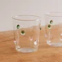Jogo de 2 Copos em Vidro Borossilicato Gemas Coloridas 350 ml