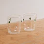 Jogo de 2 Copos em Vidro Borossilicato Gemas Coloridas 350 ml