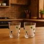 Jogo de 2 Copos em Vidro Borossilicato Gemas Coloridas 350 ml