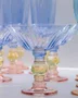 Jogo de 2 Taças em Vidro Azul e Rosa 220 ml