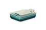 Jogo de 3 Travessas Retangulares de Cerâmica Heritage Le Creuset Bleu Riviera