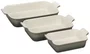 Jogo de 3 Travessas Retangulares de Cerâmica Heritage Le Creuset Thyme