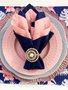 Jogo de 4 Argolas para Guardanapo Botão de Zinco Royal Decor Rose Gold 5 cm